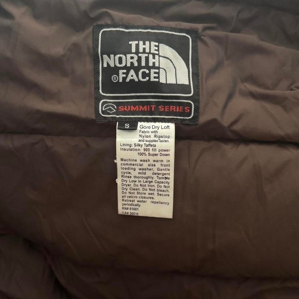 The North Face Summit Series 900 Goose Down Jacket Black Womens Men's Small/Med - Picture 2 of 6